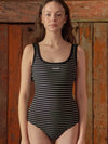 Ameli knit one piece swimsuit Black Stripe - MADIN - BALAAN 4