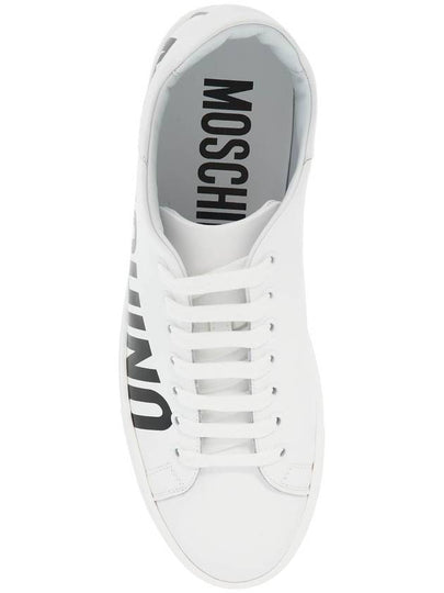 leather sneakers with logo print - MOSCHINO - BALAAN 2