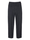 Gabardine Wool Loose Fit Wide Pants Grey - AMI - BALAAN 3
