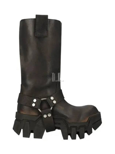 Bulldozer Harness Leather Middle Boots Black - BALENCIAGA - BALAAN 2