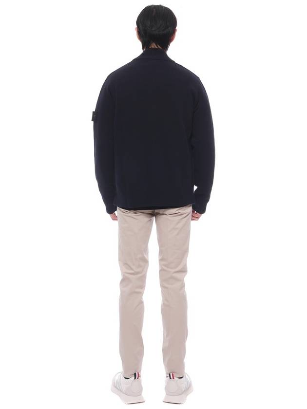 Compass Patch Cardigan Navy - STONE ISLAND - BALAAN 6