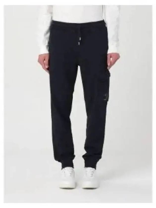 Diagonal Fleece Cargo Track Pants Black - CP COMPANY - BALAAN 2