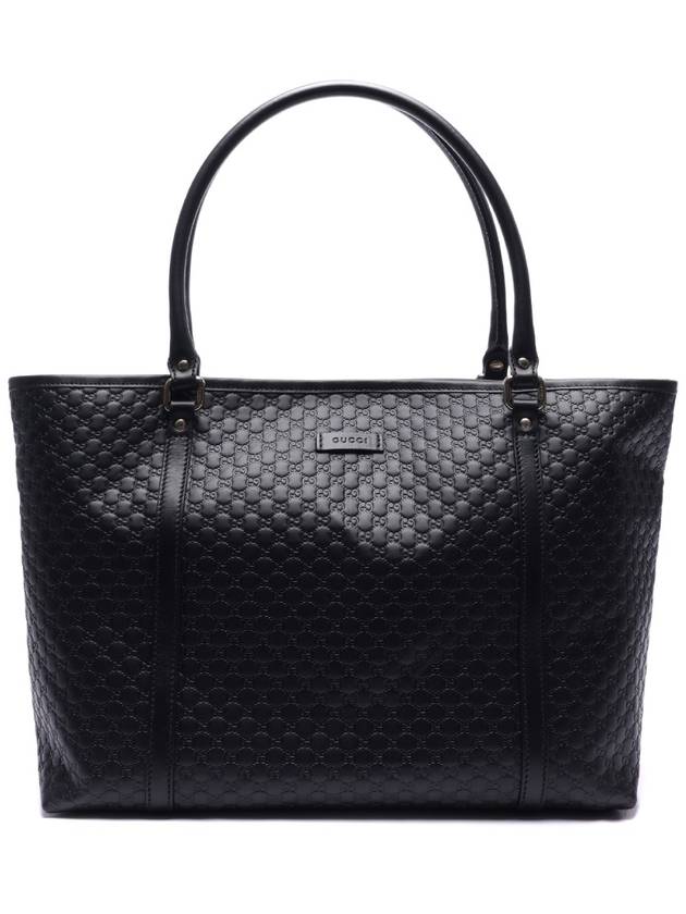 Microguccissima GG Leather Tote Bag Black - GUCCI - BALAAN 3