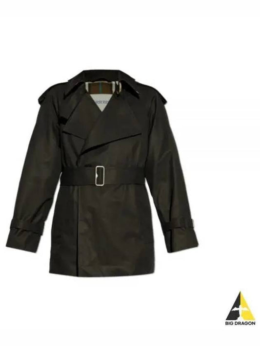 Gabardine Trench  Coat Black - BURBERRY - BALAAN 2