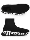 Speedrunner Graffiti Logo Sole High Top Sneakers Black - BALENCIAGA - BALAAN 5