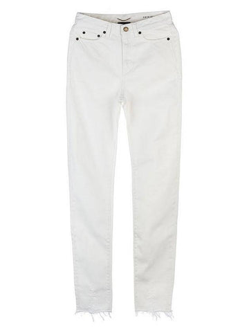 Women's Slim Fit Jeans White - SAINT LAURENT - BALAAN 1