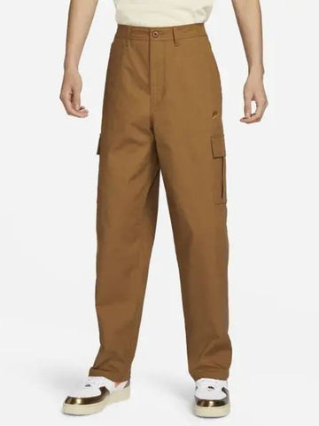 Club Cargo Straight Pants Light British Tan - NIKE - BALAAN 1