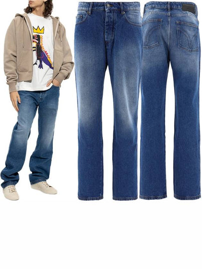 Straight Denim Jeans Blue - AMI - BALAAN 2