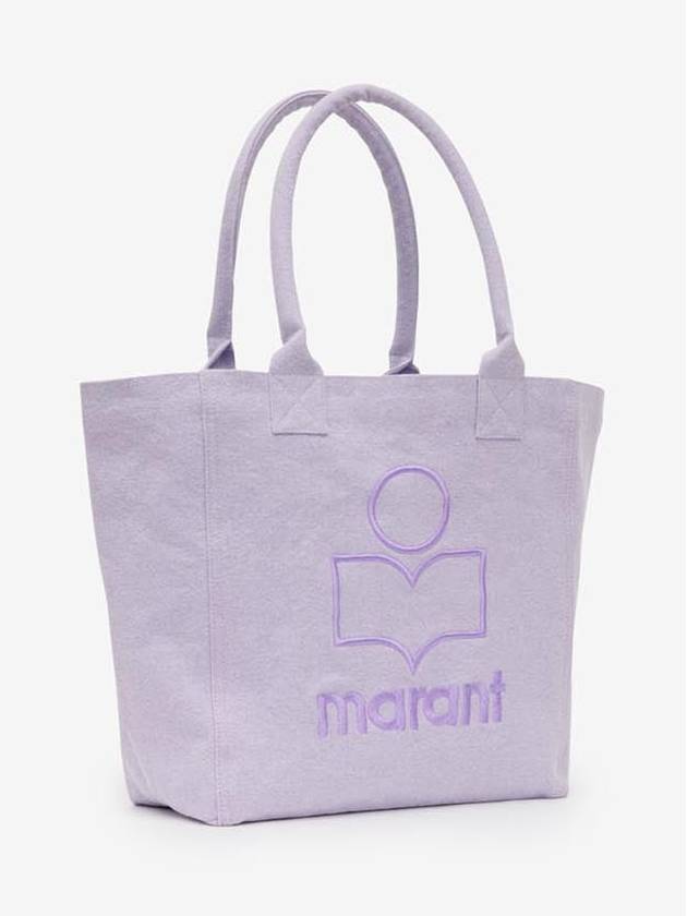 Yenky Zipper Logo Washed Cotton Tote Bag Lilac - ISABEL MARANT - BALAAN 2