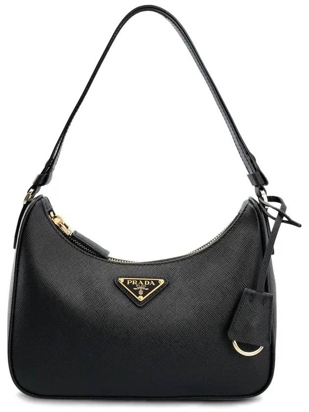 Re-Edition Saffiano Leather Mini Shoulder Bag Black - PRADA - BALAAN 2