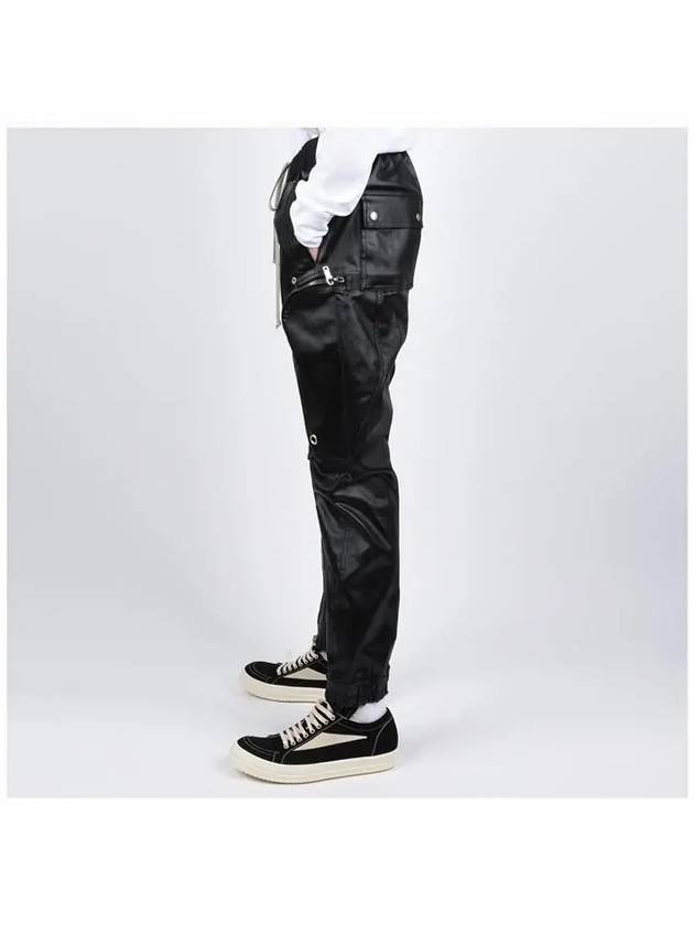 Bauhaus Coated Cargo Straight Pants Black - RICK OWENS - BALAAN 4