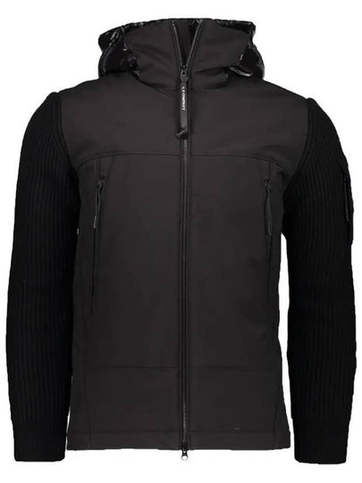 Men's Lambswool Knit Hooded Jacket Black - CP COMPANY - BALAAN 2