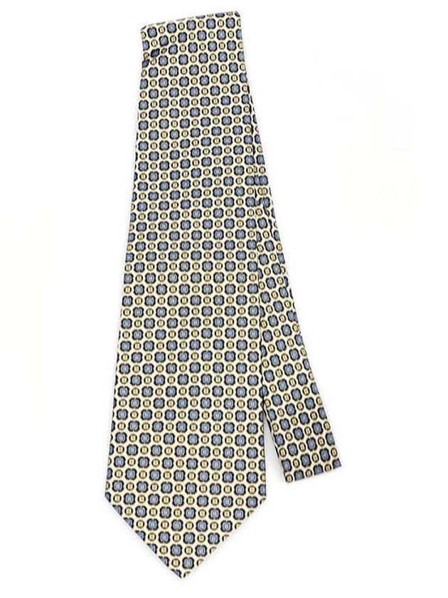 100 silk ivory pattern tie - A. TESTONI - BALAAN 3