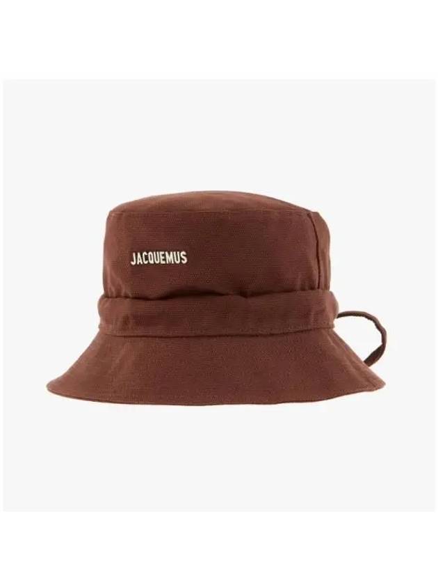 Le Bob Gadjo Knotted Bucket Hat Brown - JACQUEMUS - BALAAN 4