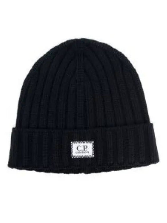 Logo Patch Wool Beanie Navy - CP COMPANY - BALAAN 2