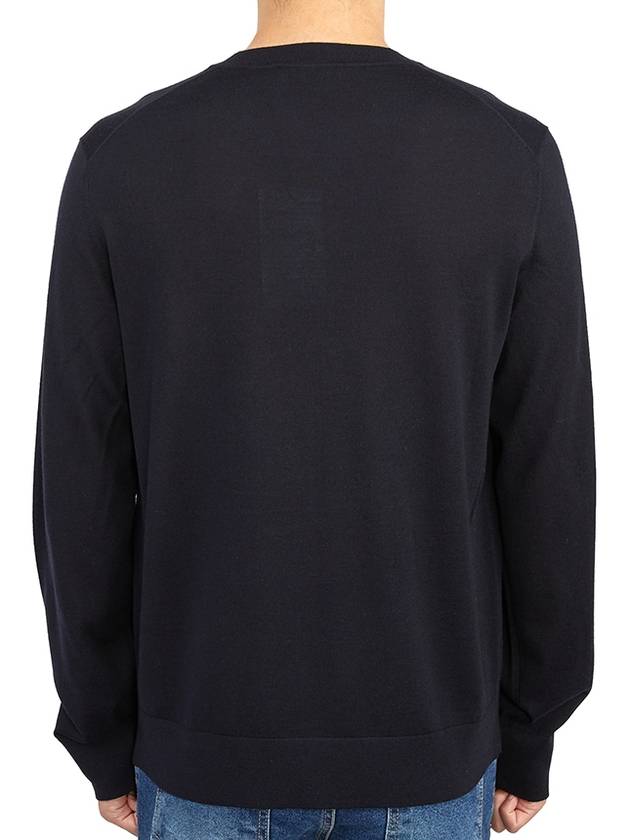 Crew Neck Wool Knit Top Navy - THEORY - BALAAN 5