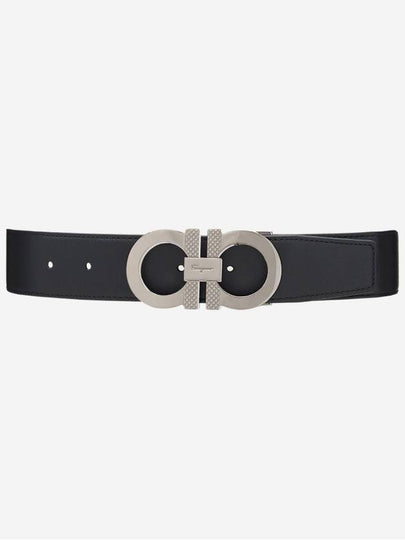 Reversible Leather Belt Black - SALVATORE FERRAGAMO - BALAAN 2