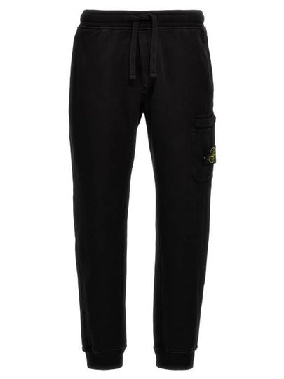 Wappen Patch Cotton Track Pants Black - STONE ISLAND - BALAAN 2