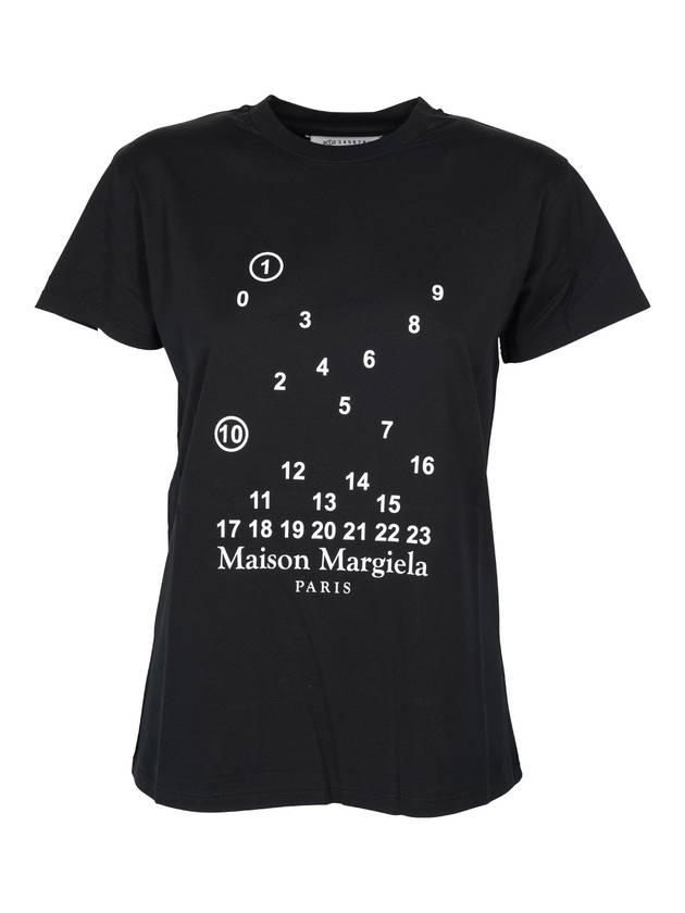 Numeric Logo Short Sleeve T-Shirt Black - MAISON MARGIELA - BALAAN 1