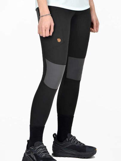 Women's Abisko Trekking Tights Pro Black Iron Grey - FJALL RAVEN - BALAAN 2