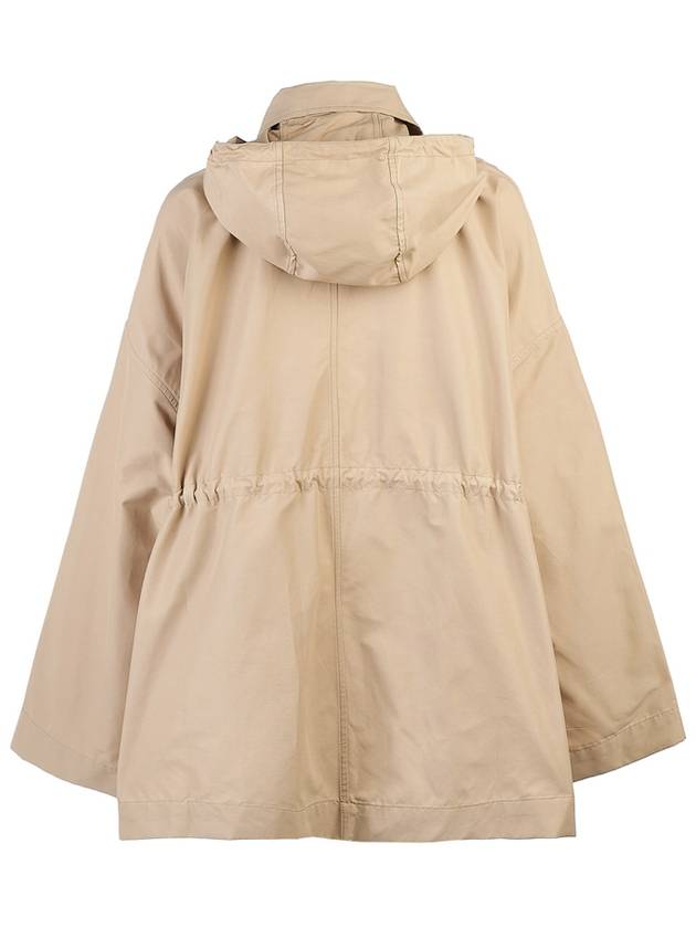 Hooded Cotton-Nylon Parka Beige - TOTEME - BALAAN 4