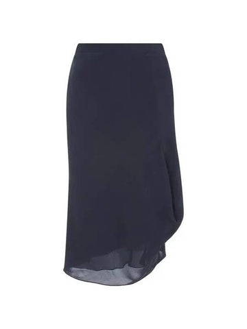 Women s Ruffle Point Silk Skirt Dark Indigo - GIORGIO ARMANI - BALAAN 1