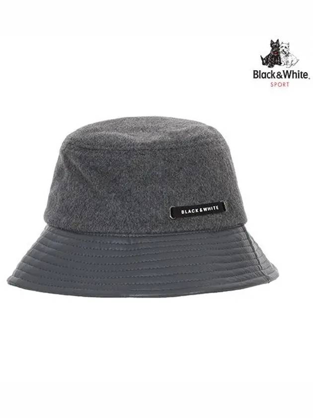 Men s ear shaped bucket hat 8434GXAC GREY - BLACK&WHITE - BALAAN 1