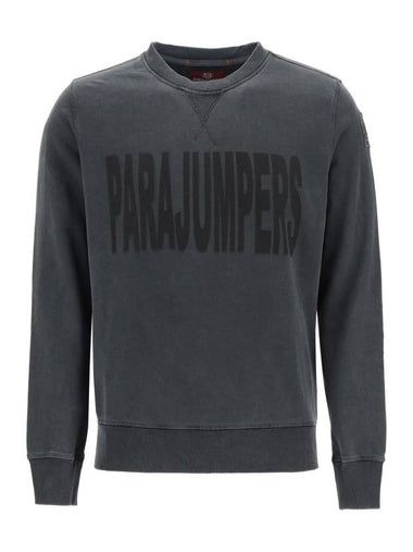 Men's Clem Logo Print Sweatshirt Charcoal - PARAJUMPERS - BALAAN 1