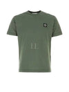 Logo Patch Short Sleeves T-Shirt Green - STONE ISLAND - BALAAN 2