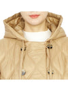 Shiny Quilt Hooded Jacket Beige - GANNI - BALAAN 8