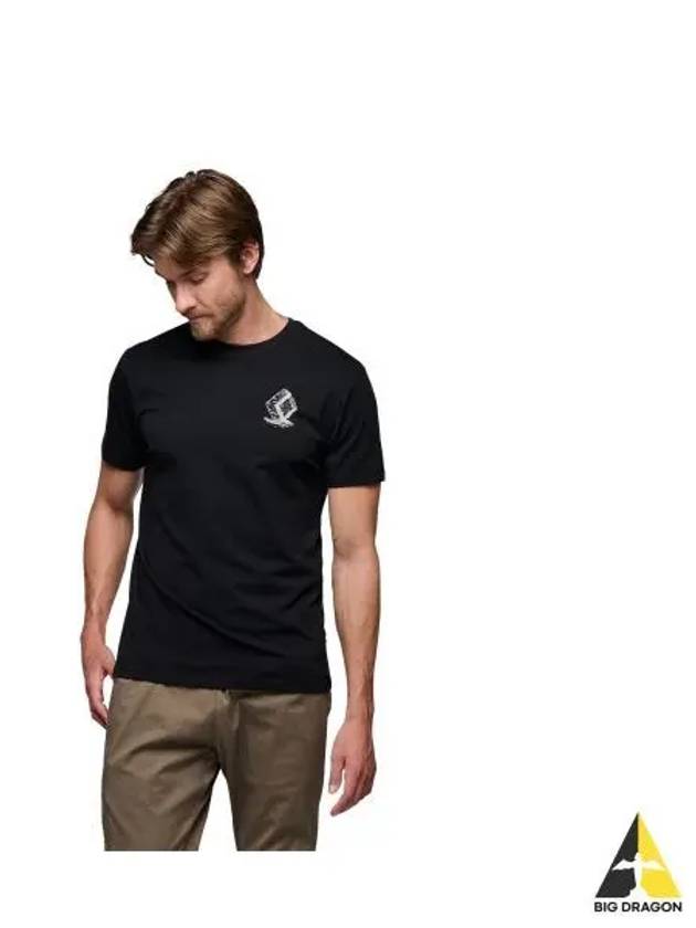 BLACK DIAMOND boulder tee MENS OAMAP752404 - BLACK & BROWN - BALAAN 1