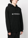 logo print cotton hoodie black - GIVENCHY - BALAAN 5