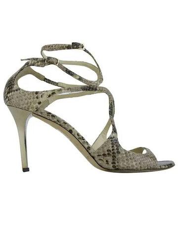 IVETTE snake effect heel sandals 305001 005 TACOO - JIMMY CHOO - BALAAN 1