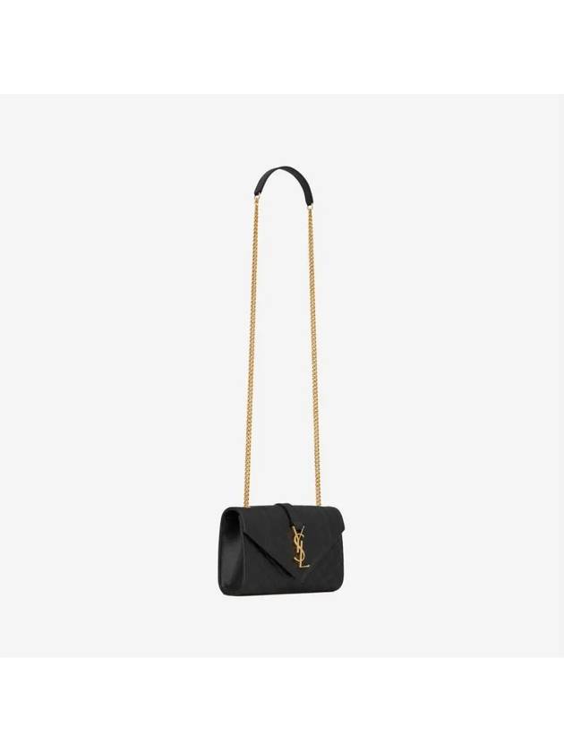 Matelasse Envelope Small Shoulder Bag Black - SAINT LAURENT - BALAAN 3