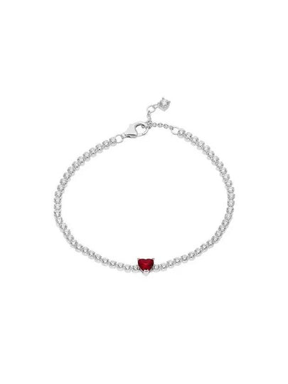 Sparkling Heart Tennis Bracelet Silver - PANDORA - BALAAN 2