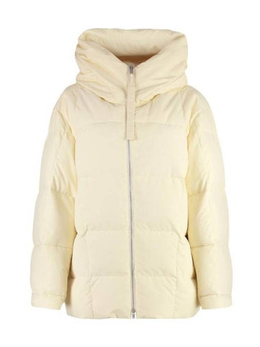 Zipper Quilted Hood Down Padding Ivory - JIL SANDER - BALAAN 1