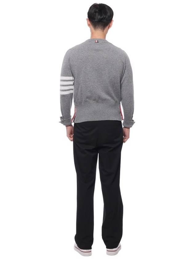 Diagonal Classic Cashmere Knit Top Light Grey - THOM BROWNE - BALAAN 6