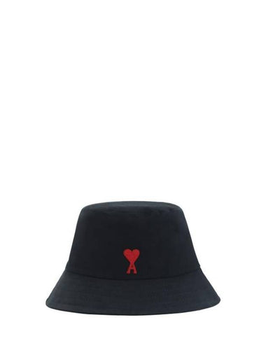 De Coeur Embroidery Bucket Hat Black - AMI - BALAAN 1