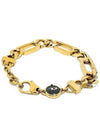 Snap Chain Stainless Steel Bracelet Gold - DIESEL - BALAAN 3