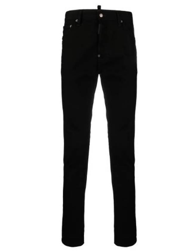 Cotton Back Logo Patch Jeans Black - DSQUARED2 - BALAAN 6