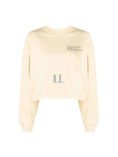 Logo Print Sweatshirt Beige - SPORTY & RICH - BALAAN 2