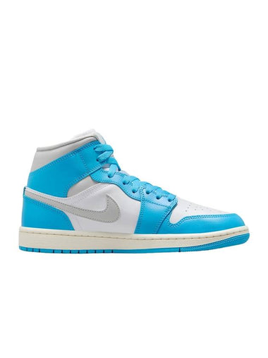 Air Jordan 1 High Top Sneakers Dark Powder Blue White - NIKE - BALAAN 1