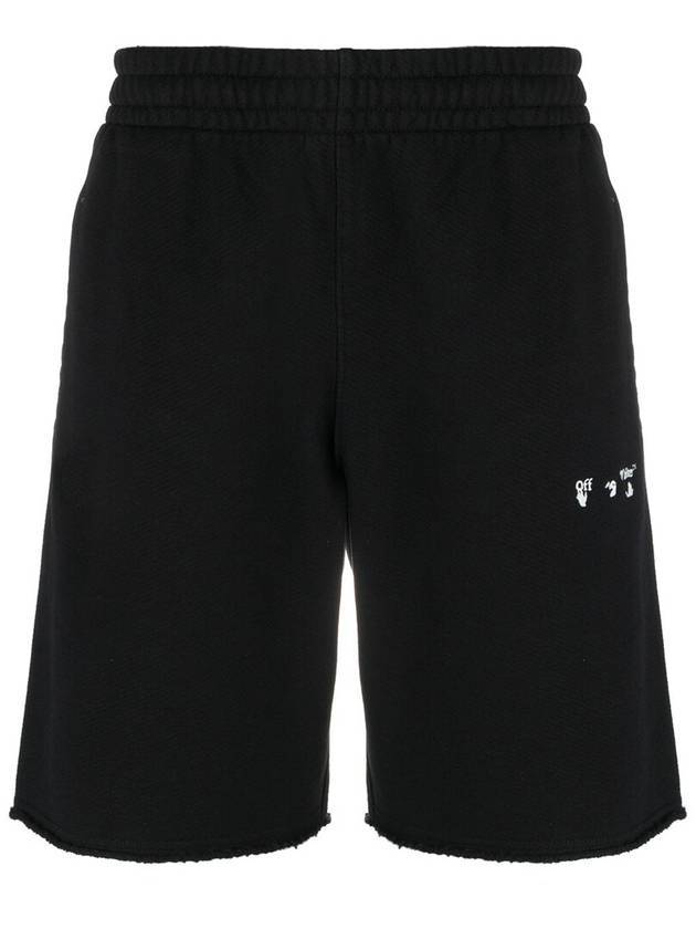 Logo Printing Track Shorts Black - OFF WHITE - BALAAN 1