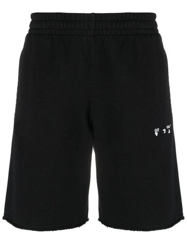 Logo Printing Track Shorts Black - OFF WHITE - BALAAN 1