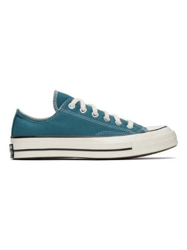 Chuck 70 Canvas Low Top Sneakers Teal Blue - CONVERSE - BALAAN 1