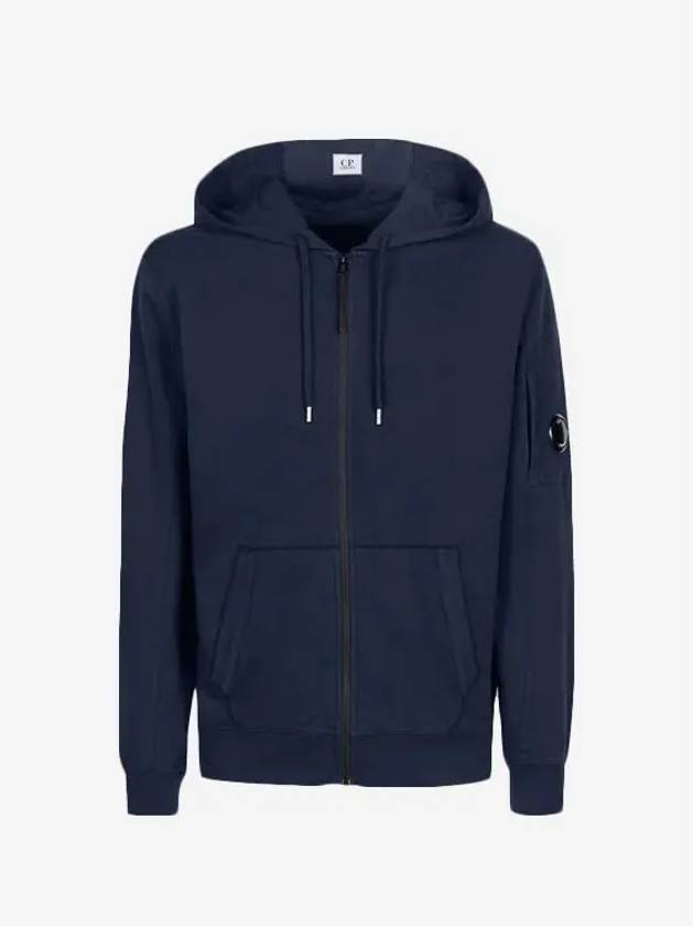 Lens Wappen Fleece Zip Up Hoodie Navy - CP COMPANY - BALAAN 3