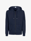 Lens Wappen Fleece Zip Up Hoodie Navy - CP COMPANY - BALAAN 4