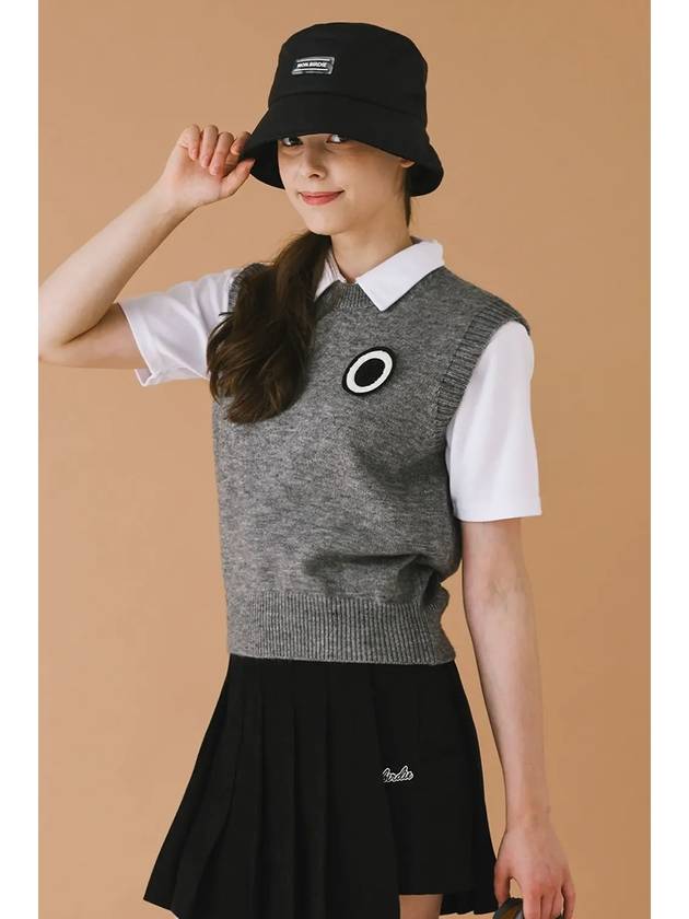 Crew neck knit vest GRAY - MONBIRDIE GOLF - BALAAN 6