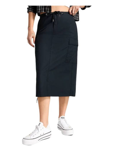 Woven Long Cargo H-Line Skirt Black - CONVERSE - BALAAN 1