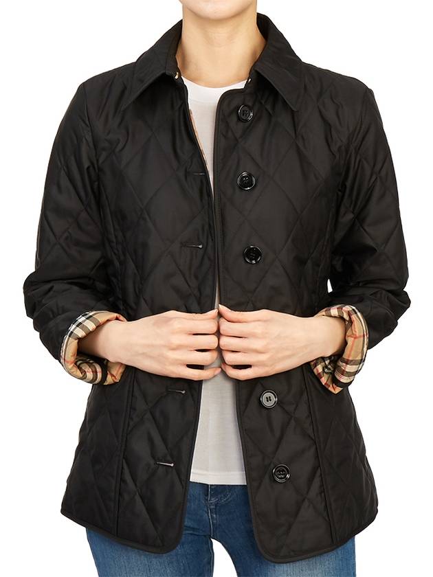 Diamond Quilted Thermoregulated Jacket Black - BURBERRY - BALAAN 9